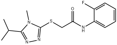N-(2-fluorophenyl)-2-[(4-methyl-5-propan-2-yl-1,2,4-triazol-3-yl)sulfanyl]acetamide Structure