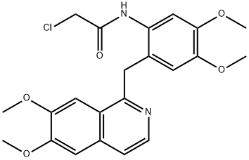 2-chloro-N-[2-[(6,7-dimethoxyisoquinolin-1-yl)methyl]-4,5-dimethoxyphenyl]acetamide Struktur