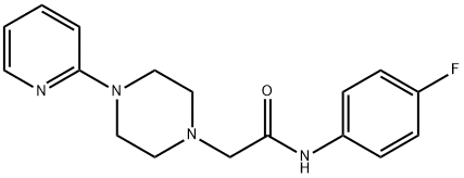 N-(4-fluorophenyl)-2-(4-pyridin-2-ylpiperazin-1-yl)acetamide Structure