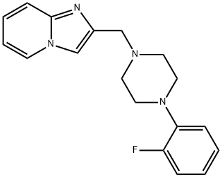 2-[[4-(2-fluorophenyl)piperazin-1-yl]methyl]imidazo[1,2-a]pyridine 结构式