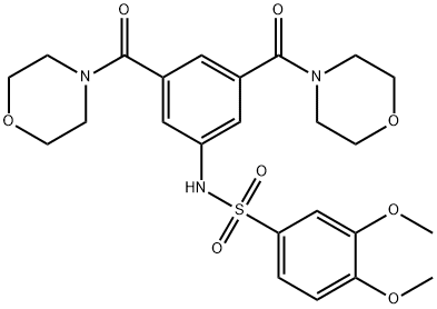 632292-50-3 N-[3,5-bis(morpholine-4-carbonyl)phenyl]-3,4-dimethoxybenzenesulfonamide