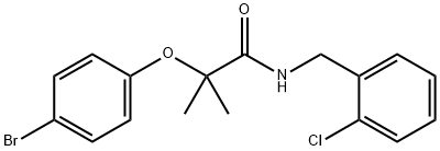 2-(4-bromophenoxy)-N-[(2-chlorophenyl)methyl]-2-methylpropanamide Structure