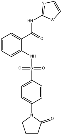 2-[[4-(2-oxopyrrolidin-1-yl)phenyl]sulfonylamino]-N-(1,3-thiazol-2-yl)benzamide|