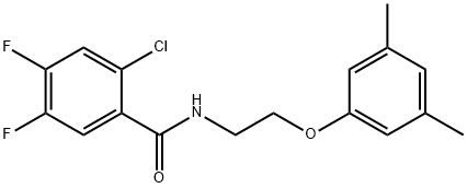 2-chloro-N-[2-(3,5-dimethylphenoxy)ethyl]-4,5-difluorobenzamide Structure