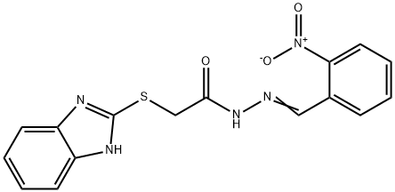 2-(1H-benzimidazol-2-ylsulfanyl)-N-[(E)-(2-nitrophenyl)methylideneamino]acetamide Structure