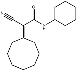 2-cyano-N-cyclohexyl-2-cyclooctylideneacetamide,667412-94-4,结构式