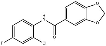 N-(2-chloro-4-fluorophenyl)-1,3-benzodioxole-5-carboxamide Structure