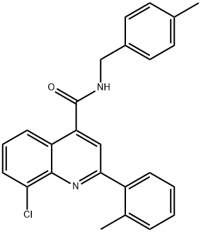 8-chloro-2-(2-methylphenyl)-N-[(4-methylphenyl)methyl]quinoline-4-carboxamide Structure