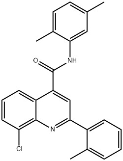 8-chloro-N-(2,5-dimethylphenyl)-2-(2-methylphenyl)quinoline-4-carboxamide Structure