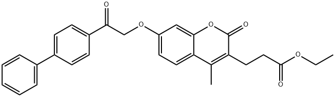 670242-05-4 ethyl 3-[4-methyl-2-oxo-7-[2-oxo-2-(4-phenylphenyl)ethoxy]chromen-3-yl]propanoate