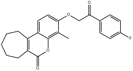 670243-52-4 3-[2-(4-fluorophenyl)-2-oxoethoxy]-4-methyl-8,9,10,11-tetrahydro-7H-cyclohepta[c]chromen-6-one