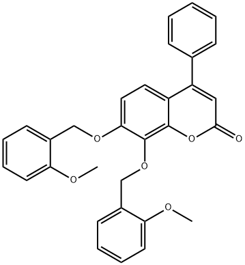 7,8-bis[(2-methoxyphenyl)methoxy]-4-phenylchromen-2-one Structure