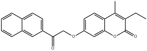 3-ethyl-4-methyl-7-(2-naphthalen-2-yl-2-oxoethoxy)chromen-2-one Structure