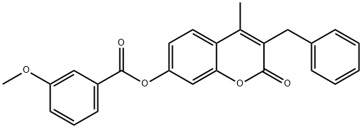 (3-benzyl-4-methyl-2-oxochromen-7-yl) 3-methoxybenzoate Structure