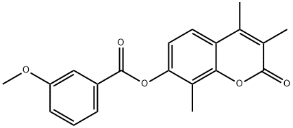 (3,4,8-trimethyl-2-oxochromen-7-yl) 3-methoxybenzoate Structure