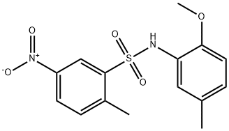 N-(2-methoxy-5-methylphenyl)-2-methyl-5-nitrobenzenesulfonamide Structure