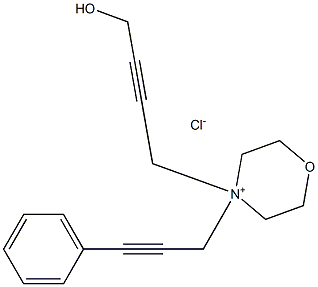 4-[4-(3-phenylprop-2-ynyl)morpholin-4-ium-4-yl]but-2-yn-1-ol chloride Structure