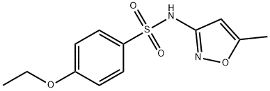 4-ethoxy-N-(5-methyl-1,2-oxazol-3-yl)benzenesulfonamide 化学構造式