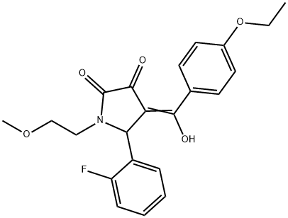 (4E)-4-[(4-ethoxyphenyl)-hydroxymethylidene]-5-(2-fluorophenyl)-1-(2-methoxyethyl)pyrrolidine-2,3-dione|