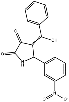 (4Z)-4-[hydroxy(phenyl)methylidene]-5-(3-nitrophenyl)pyrrolidine-2,3-dione,672272-79-6,结构式