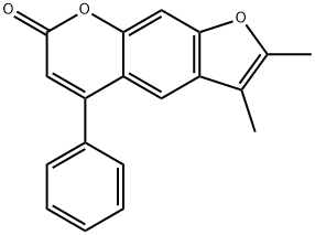 2,3-dimethyl-5-phenylfuro[3,2-g]chromen-7-one Structure