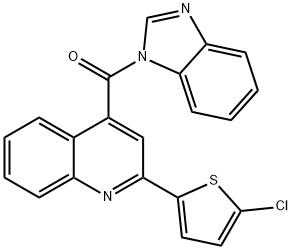 benzimidazol-1-yl-[2-(5-chlorothiophen-2-yl)quinolin-4-yl]methanone Structure