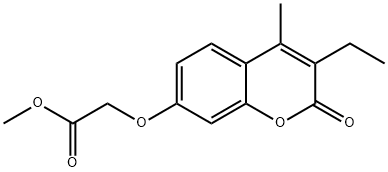 methyl 2-(3-ethyl-4-methyl-2-oxochromen-7-yl)oxyacetate Struktur