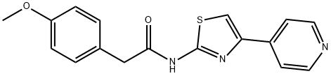 2-(4-methoxyphenyl)-N-(4-pyridin-4-yl-1,3-thiazol-2-yl)acetamide Struktur