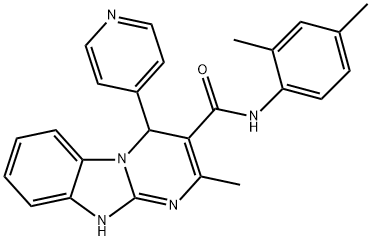 N-(2,4-dimethylphenyl)-2-methyl-4-pyridin-4-yl-1,4-dihydropyrimido[1,2-a]benzimidazole-3-carboxamide Structure