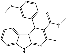 4-(3-methoxyphenyl)-N,2-dimethyl-1,4-dihydropyrimido[1,2-a]benzimidazole-3-carboxamide Structure