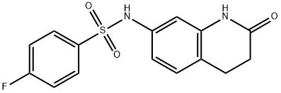 4-fluoro-N-(2-oxo-3,4-dihydro-1H-quinolin-7-yl)benzenesulfonamide Struktur