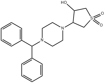 4-(4-benzhydrylpiperazin-1-yl)-1,1-dioxothiolan-3-ol Structure