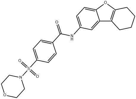 4-morpholin-4-ylsulfonyl-N-(6,7,8,9-tetrahydrodibenzofuran-2-yl)benzamide Structure