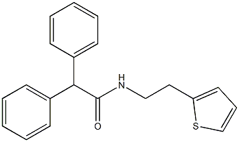 2,2-diphenyl-N-(2-thiophen-2-ylethyl)acetamide 化学構造式