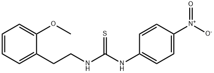 1-[2-(2-methoxyphenyl)ethyl]-3-(4-nitrophenyl)thiourea 结构式