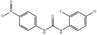 1-(4-chloro-2-fluorophenyl)-3-(4-nitrophenyl)urea 化学構造式