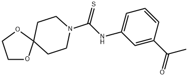 N-(3-acetylphenyl)-1,4-dioxa-8-azaspiro[4.5]decane-8-carbothioamide Structure