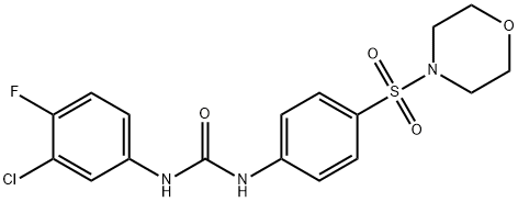 1-(3-chloro-4-fluorophenyl)-3-(4-morpholin-4-ylsulfonylphenyl)urea Structure
