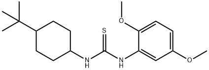 1-(4-tert-butylcyclohexyl)-3-(2,5-dimethoxyphenyl)thiourea Structure