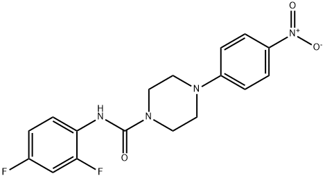 701966-54-3 N-(2,4-difluorophenyl)-4-(4-nitrophenyl)piperazine-1-carboxamide