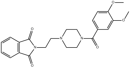 2-[2-[4-(3,4-dimethoxybenzoyl)piperazin-1-yl]ethyl]isoindole-1,3-dione Struktur