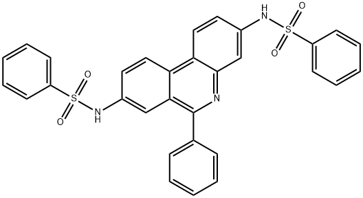 N-[3-(benzenesulfonamido)-6-phenylphenanthridin-8-yl]benzenesulfonamide 结构式