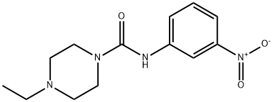 4-ethyl-N-(3-nitrophenyl)piperazine-1-carboxamide 化学構造式
