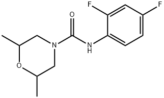 N-(2,4-difluorophenyl)-2,6-dimethylmorpholine-4-carboxamide Struktur