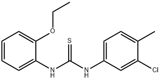 1-(3-chloro-4-methylphenyl)-3-(2-ethoxyphenyl)thiourea 化学構造式