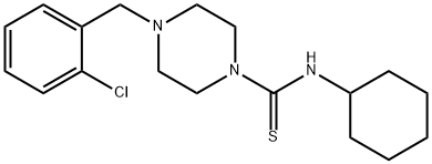 4-[(2-chlorophenyl)methyl]-N-cyclohexylpiperazine-1-carbothioamide Structure