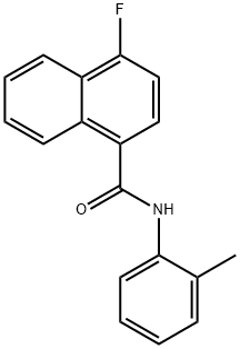 4-fluoro-N-(2-methylphenyl)naphthalene-1-carboxamide,709627-88-3,结构式