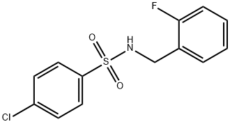 4-chloro-N-[(2-fluorophenyl)methyl]benzenesulfonamide Structure