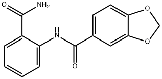 N-(2-carbamoylphenyl)-1,3-benzodioxole-5-carboxamide Structure