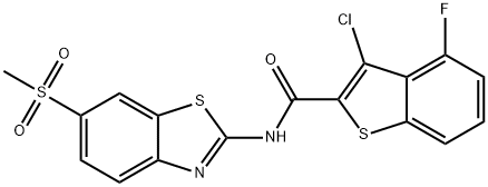 3-chloro-4-fluoro-N-(6-methylsulfonyl-1,3-benzothiazol-2-yl)-1-benzothiophene-2-carboxamide Structure